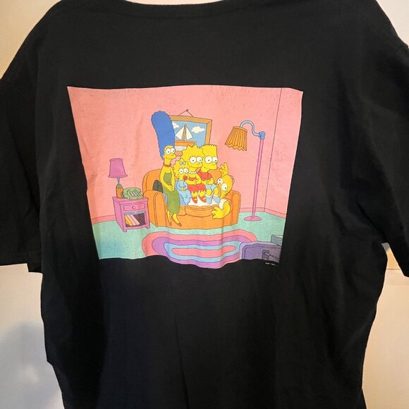 The Simpsons Couch Scene T-Shirt – Black XL Classic Family Graphic Official Me - Picture 4 of 5